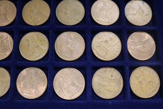 Five collectors cases of British and World coinage, 18th-20th century